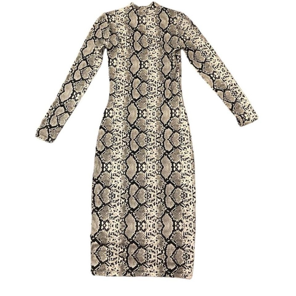 Snake print bodycon dress